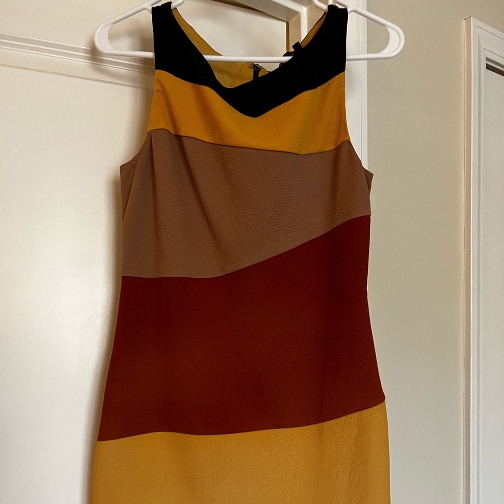 Fall multicolored tank top dress. Size M